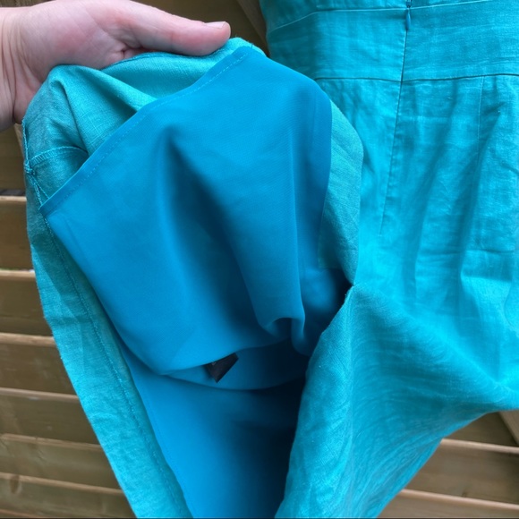 Lafayette 148 💯 linen empire waist dress - Picture 9 of 12